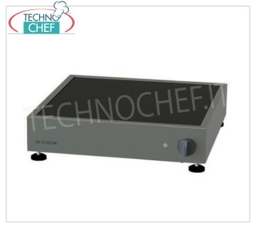 Piano caldo di mantenimento con telaio inox e piano in vetroceramica GN1/1, dim.mm 500x500x100h