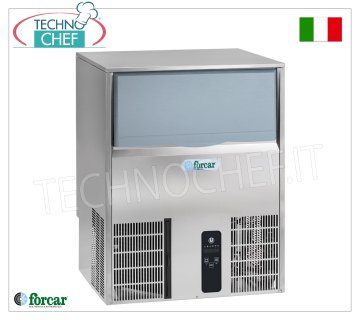 FORCAR - FABBRICATORE DI GHIACCIO in CUBETTI PIENI, resa 100 Kg/24 ore, DEPOSITO 60 kg