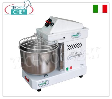Famag GRILLETTA - Impastatrice a Spirale da 5 Kg (vasca da lt.7), per impasti alte idratazioni, dim.mm.455x255x430h