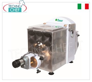 FIMAR - MACCHINA per PASTA FRESCA ESTRUSA Professionale con COLTELLO TAGLIAPASTA, Vasca da 2,5 Kg - Senza Trafile