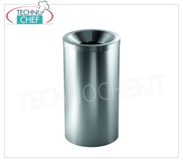 FORCAR - Gettacarte Inox Satinato Autoestinguente Ø 31 cm, lt.50
