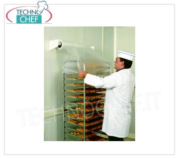 Copertura carrelli in polietilene per carrello 60x40. Rotolo da 100 pz