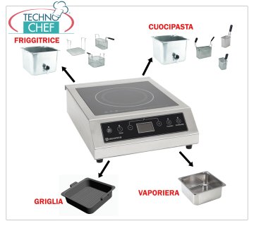 COTTURA  MULTIFUNZIONE ''MARCELLINO'' con Vasca da lt 23 con Rubinetto e Piastra INDUZIONE da 3,5 Kw
