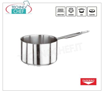 PADERNO - CASSERUOLA MEDIA INOX 1 manico, per INDUZIONE,