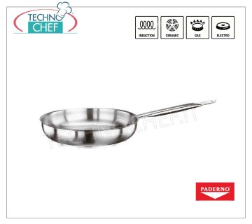 PADERNO - PADELLA 1 manico in ACCIAIO INOX per INDUZIONE,