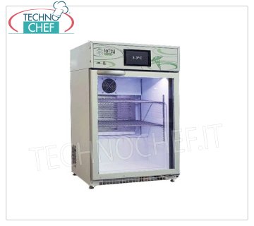 Frigorifero-Congelatore per Farmacie, 1 Porta, lt.140, Temp.-15°/-25°C Congelatore per medicinali, 1porta, temperatura -15°/-25°C, lt.140, struttura acciaio inox, Gas R290, V.230/1, Peso 57 kg, dimensioni mm 630x567x960h