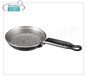 Paderno - Padella per Blinis in ferro con 1 manico, diam. cm 12, alta 2 cm