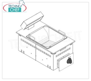 Scaldapatate Elettrico Professionale GN 2/3, Drop-in, kW.0,65 Scaldapatate elettrico GN 2/3, 1 modulo TOP, V.230/1, kW.0,65, Peso 12,6 Kg, dim.mm.350x600x266h