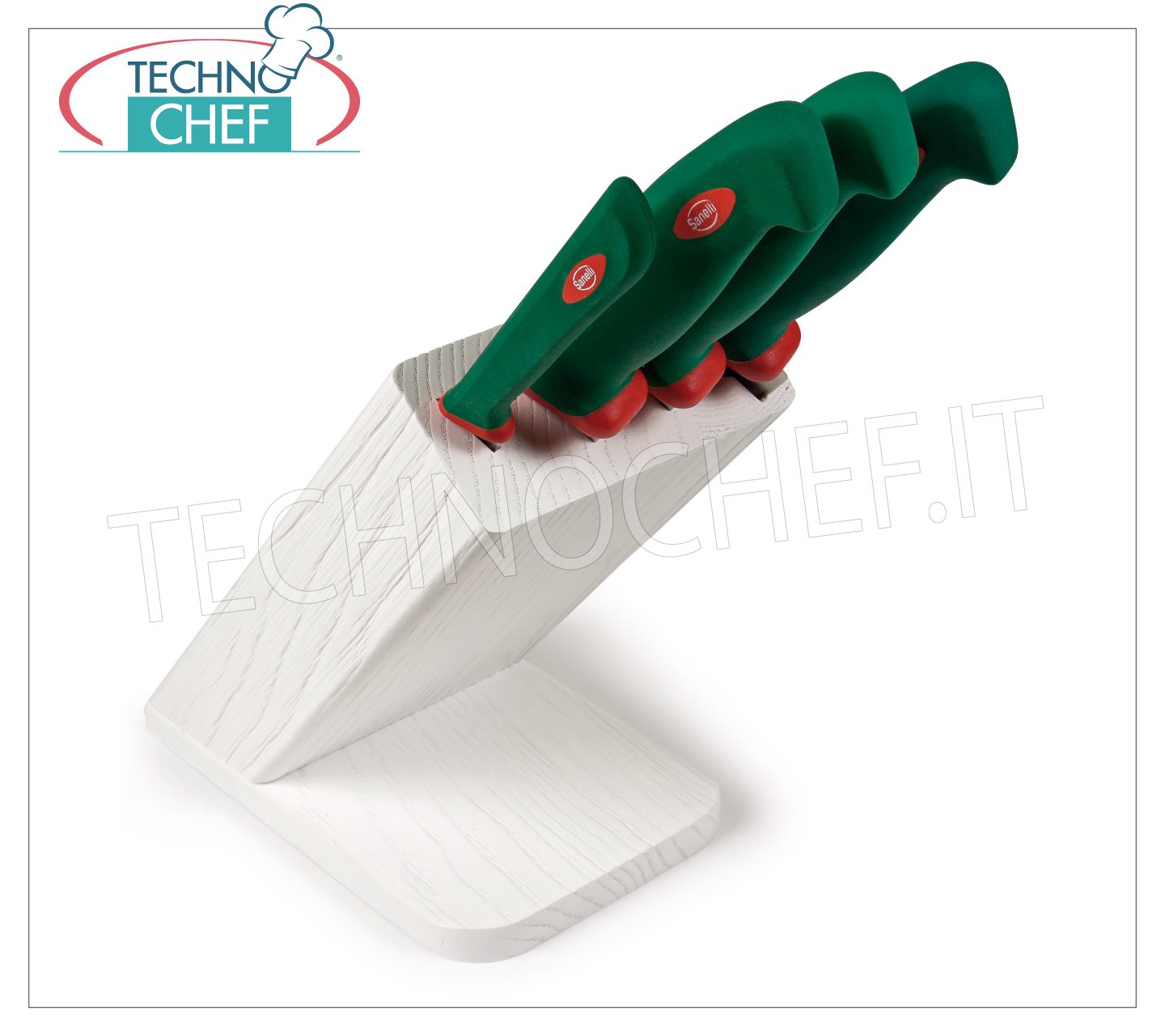 Sanelli - CEPPO 4 COLTELLI, BIANCO - Linea PREMANA PROFESSIONAL - 927604B, Coltelli Professionali da Cucina