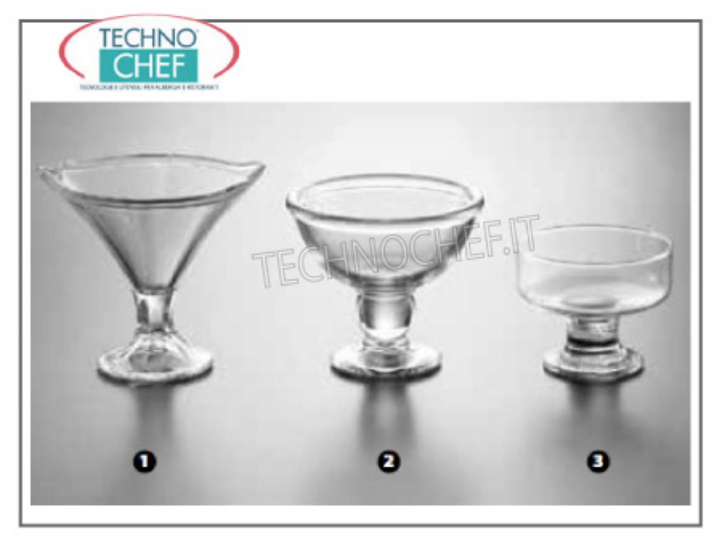 takestop® Bicchieri da Gelato in Vetro Trasparente a Coppa Set 3 Pezzi da 29 Cl 10x10x10 Cm 