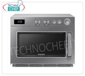 SAMSUNG - Forno microonde Professionale, Comandi Manuali, Potenza 1500 W, Camera GN 2/3 cm 37x37 -  mod. CM1519-UR Forno microonde Professionale SAMSUNG, con COMANDI MANUALI, camera da mm.370x370x190h, adatta per teglie GN 2/3, potenza resa 1,5 Kw, 5 livelli di potenza, 2 magnetron da 750 W, V.230/1, Kw.3,00, peso 32 Kg, dim.mm.464x557x368h