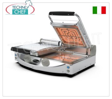 SPIDOCOOK - Piano Cottura Elettrico, Doppia Piastra in Vetroceramica Liscia Trasparente, Mod.SP020T