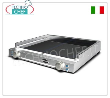 SPIDOCOOK - Piano Cottura/Fry Top Elettrico con Piastra in Vetroceramica Liscia, Mod.SP300