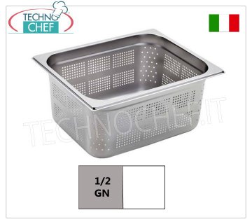 Bacinelle Forata GN 1/2 in acciaio inox, dim.mm.325x265