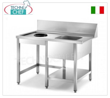 Tavoli di prelavaggio per lavastoviglie a cappottina