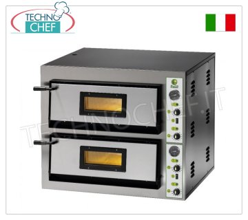 FIMAR - Forno pizza elettrico per 6+6 Pizze, 2 camere indipendenti da cm 61x91, Comandi Meccanici, mod. FME6+6
