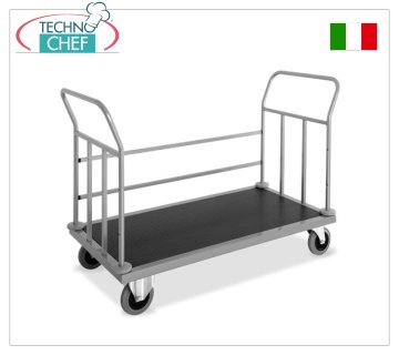 Technochef - CARRELLO PORTABAGAGLI / VALIGIE con sponde su 3 Lati, art. 1894-2