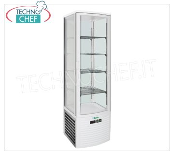 Technochef - Vetrina FRIGO per BIBITE, 1 Porta, Ventilato, Temp.+2°/+8°C, lt.280, Classe C, Mod.G-LSC280