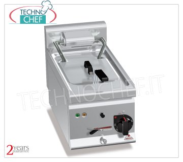 Technochef - FRIGGITRICE ELETTRICA da BANCO, 1 VASCA da lt.10, Mod.E6F10-3B FRIGGITRICE ELETTRICA da BANCO, BERTOS, Linea PLUS 600, Serie FAST FRY, 1 VASCA da lt.10, V.400/3+N, Kw.6,00, Peso 16 Kg, dim.mm.300x600x290h