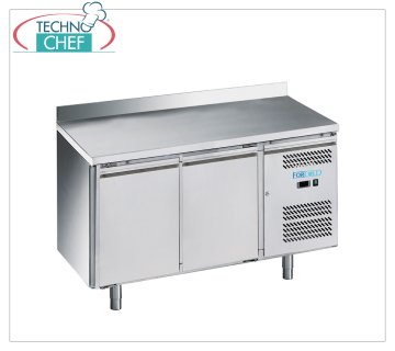 Forcold - Tavolo Refrigerante, Temp.-18°/-22°C, 2 Porte ed Alzatina, con Monoblocco, Sistema plug-in, Classe E - mod.M-GN2200BT-FC