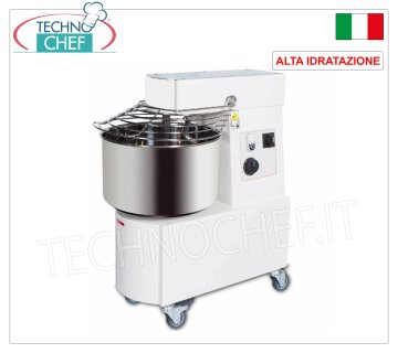 Impastatrice a Spirale ad ALTA IDRATAZIONE da 36 Kg, con Testa e Vasca Fissa