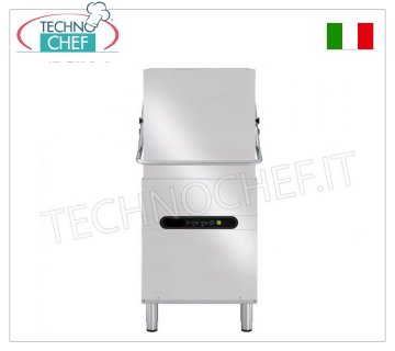TECHNOCHEF - Lavastoviglie cappotta, comandi digitali, max 60 cesti/ora