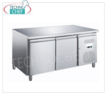 Technochef - Tavolo Frigo Refrigerato, 2 Porte, lt.282, Temp.-2°/+8°C