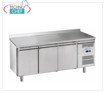 Forcold - Tavolo Refrigerante, Temp.-18°/-22°C, 3 Porte ed Alzatina, con Monoblocco, Sistema plug-in, Classe E, mod. M-GN3200BT-FC