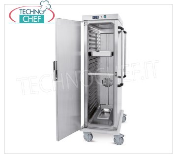 Technochef - CARRELLO CALDO VENTILATO di Mantenimento in Temperatura 20 TEGLIE GN 1/1, Mod.3411-20GS CARRELLO CALDO Ventilato per Mantenimento in Temperatura, capacità 20 TEGLIE GN 1/1 (mm.325x530), temp.+65°/+90° - SUPPORTI con GUIDE STAMPATE passo 5,5 mm, UMIDIFICATORE, V.230/1, Kw.1,6, dim.mm.480x800x1660h