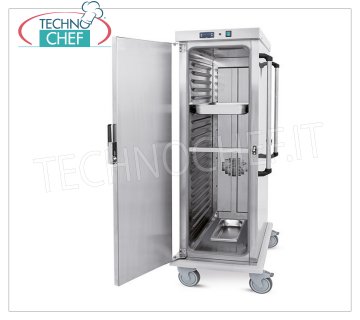 Technochef - CARRELLO CALDO VENTILATO di Mantenimento in Temperatura 20 TEGLIE GN 2/1, Mod.3421-20GS CARRELLO CALDO VENTILATO per Mantenimento in Temperatura, capacità 20 TEGLIE GN 2/1 (mm 650x530), temp.+65°/+90° - SUPPORTI con GUIDE STAMPATE passo 5,5 mm, UMIDIFICATORE, V.230/1, Kw.1,6, dim.mm.720x920x1660h