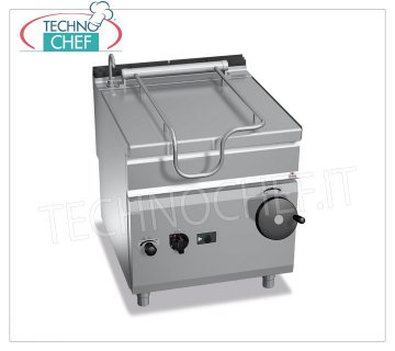 Technochef - Brasiera a Gas, Ribaltamento Manuale, Capacità lt.80, Mod.G9BR8/I Brasiera ribaltabile a gas, BERTOS, Linea MAXIMA 900, Serie MAXI-80, con vasca inox da lt.80, ribaltamento manuale, Potenza termica Kw.20, Peso 147 Kg, dim.mm.800x900x900h