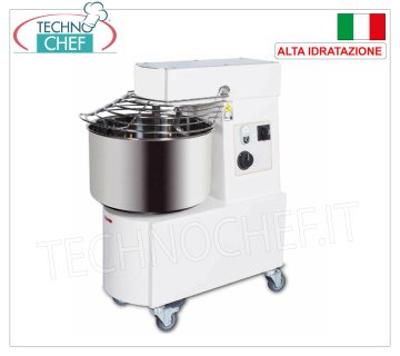 Impastatrice a Spirale ad ALTA IDRATAZIONE da 43 Kg, con Testa e Vasca Fissa