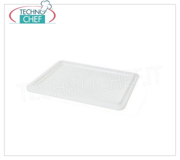 Coperchio per Cassetta impasti-pagnotte pizza da cm.40x30, colore Bianco Coperchio per cassette portapagnottine-impasti in polietilene alimentare colore Bianco, dim.mm.400x300x20h