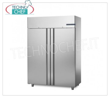 Armadio Congelatore-Freezer 2 Porte, lt.1200, Ventilato, Temp.-18°/-22°C, Classe C Armadio Congelatore-Freezer 2 porte, con stuttura in acciaio inox, capacità lt.1200, temperatura -18/-22°C, refrigerazione ventilata, Classe C, V.230/1, Kw.1,708, Peso 190 Kg, dim.mm.1480x715x2085h