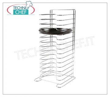 Rastrelliera per teglie pizza, capacità 15 teglie, dim. cm 30,5x30,5x70h