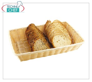 Cesti per pane Cesto Pane Rettangolare, realizzato in Polipropilene / Polyrattan, impilabile, lavabile in lavastoviglie, disponibile in 3 misure