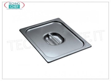 Coperchio inox 18/10 con presa maniglia per bacinella GN 2/3