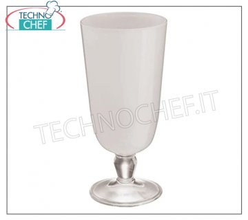 Coppe per gelato trasparente alta Coppa gelato alta in solido metilstirene, diametro cm 10x10h - venduta in quantità di 6 pezzi