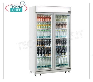 Technochef -  Frigor  2 porte vetro, lt.1050, Ventilato, Temp.-1°/+10°C, Classe C, mod.DC1050C