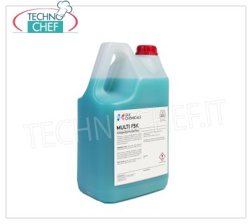 Detergente Multisuperfici - Tanica 5 lt Detergente pulitore adatto a qualsiasi superficie lavabile, rimuove aloni, macchie e contaminazioni non gravose, gradevolmente profumato non lascia aloni, facile asciugatura - Tanica da 5 lt