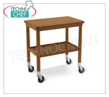 Carrelli Gueridon Carrello Gueridon in legno massello tinto noce, dimensioni mm 770x400x800h