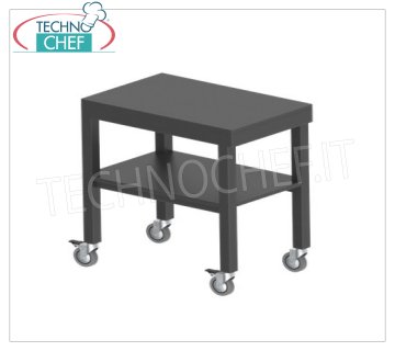 Carrelli di servizio in legno Carrello di serivizio in legno laccato opaco color ANTRACITE, con 2 piani, maniglia di spinta, portata max Kg.30, dim.mm.1000x450x840h
