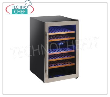 COOL HEAD - Technochef, Cantinetta Refrigerata 1 Porta Vetro, lt.130, doppia temperatura, Mod.CW36DT