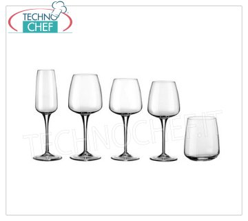 Bicchieri per la Tavola - serie complete coordinate CALICE FLUTE, BORMIOLI ROCCO, Collezione Aurum Degustazione Cristallino