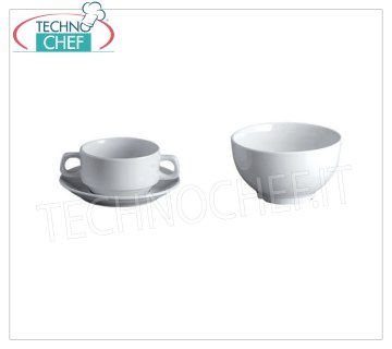 LUBIANA - Tazza Brodo, Collezione Kaszub Hel, in porcellana bianca