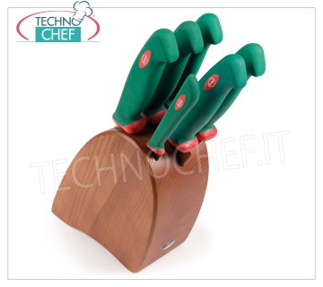 Sanelli - CEPPO 6 COLTELLI , tinto  CILIEGIO - Linea PREMANA PROFESSIONAL - 936606