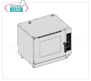 Technochef -  Forno convezione-vapore Elettrico per 6 teglie GN 1/1 FORNO CONVEZIONE VAPORE Elettrico per GASTRONOMIA, capacità 6 TEGLIE Gastronorm 1/1, versione con COMANDI ELETTROMECCANICI, V.400/3, Kw. 8,25, peso 87 Kg, dim.mm.860x710x740h