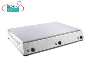 TECHNOCHEF - Cuocipiadina Elettrico Professionale da Banco, 6 piadine Ø 30 cm, Mod. 999.16354 Cuocipiadina ELETTRICO con piastra in acciaio inox 430, modello per 6 piadine da diam.300, con controllo termostatico, V.380/3+N, W.3x2500, dim.mm.1070x800x150h