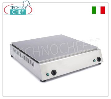 TECHNOCHEF - Scalda Piadina Elettrico Professionale da Banco, 4 piadine Ø 30 cm, Mod.999.1645 Scaldapiadina ELETTRICO con piastra in acciaio inox 430 per 4 piadine da diam.300, con controllo termostatico, V.380/3+N, W.2x1700, dim.mm.760x800x150h