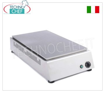 TECHNOCHEF - Scalda Piadina Elettrico Professionale da Banco, 2 piadine Ø  30 cm, Mod.999.1646 Scaldapiadina ELETTRICO con piastra in acciaio inox 430 per 2 piadine da diam.300, con controllo termostatico, V.230/1, W.1x1700, dim.mm.420x800x150h